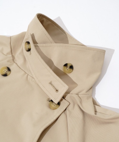 flower（フラワー）の「ベーシックショートトレンチ（トレンチコート・レディース・ベージュ・FREE）」の14枚目の写真