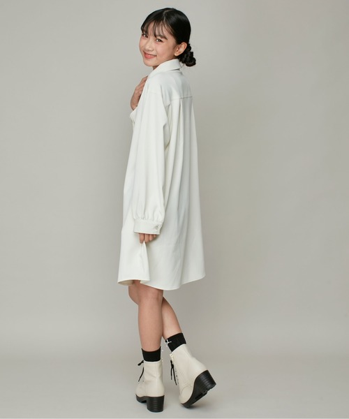 JENNI love(ジェニィラブ)の「ネクタイ付きシャツワンピ(ワンピース・キッズ・アイボリー/グレー/ピンク・130cm/140cm/150cm/160cm)」の18枚目の写真