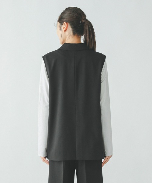 GLOBAL WORK（グローバルワーク）の「お手入れラクラクセットアップ/ジレ/253490（ベスト・レディース・グレイッシュベージュ/ライトベージュ/ブラック・FREE）」の19枚目の写真