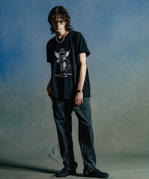 CRIMIE(クライミー)の「49 EAGLE T SHIRT(Tシャツ/カットソー・メンズ・オートミール/ホワイト/ブラック・XXL/XL/L/M/S)」の6枚目の写真