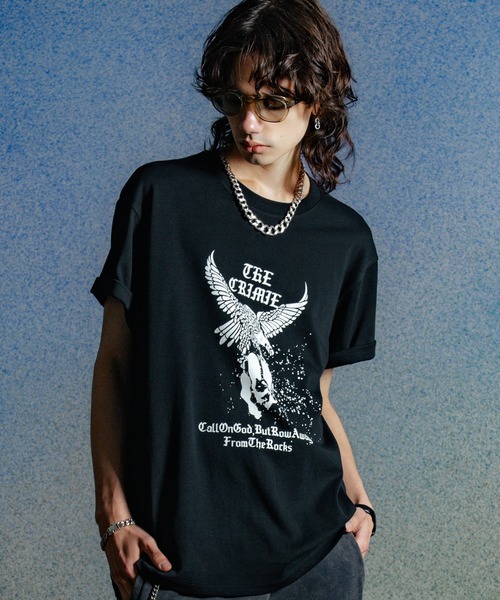 CRIMIE(クライミー)の「49 EAGLE T SHIRT(Tシャツ/カットソー・メンズ・オートミール/ホワイト/ブラック・XXL/XL/L/M/S)」の8枚目の写真