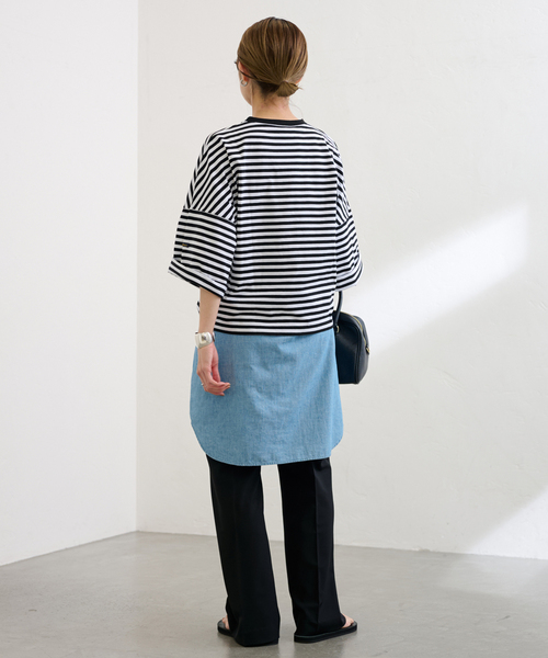 【新品タグ付き】ルミノア　Le Minor／MADEMOISELLE 別注 Le Minor（ルミノア）の「Le Minor/MADEMOISELLE 別注ボーダー