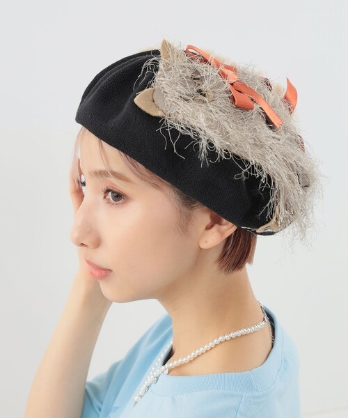 Barairo no Boushi(バライロノボウシ)の「Barairo no Boushi / NECOベレー(ハンチング/ベレー帽・レディース・ブラック・ONE SIZE)」の14枚目の写真