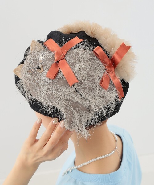 Barairo no Boushi(バライロノボウシ)の「Barairo no Boushi / NECOベレー(ハンチング/ベレー帽・レディース・ブラック・ONE SIZE)」の13枚目の写真