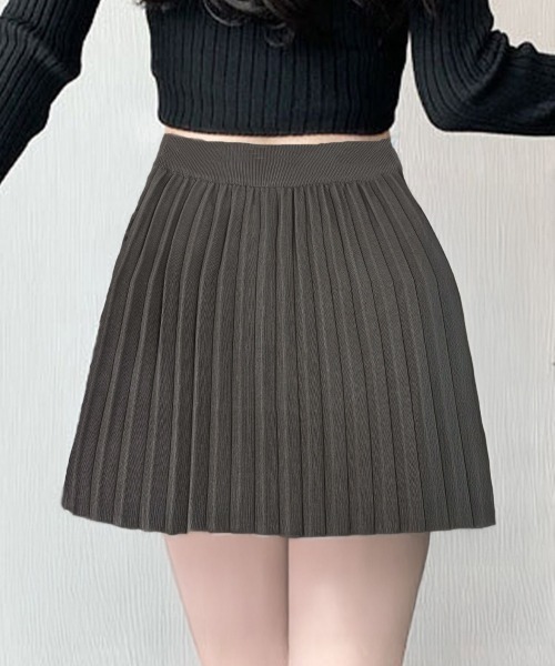 Miniministore（ミニミニストア）の「リボン付きプリーツミニスカートレディース（スカート・レディース・ブラック/ダークグレー/ライトベージュ/キャメル・FREE）」の20枚目の写真