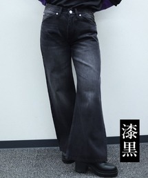 REZEN（リゼン）の「ロゴステッチワイドデニム（デニムパンツ）」