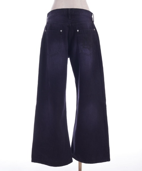 REZEN(リゼン)の「ロゴステッチワイドデニム(デニムパンツ・メンズ・ブラック/ローズ/ダークパープル・SMALL/MEDIUM/LARGE)」の12枚目の写真