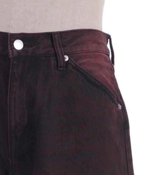 REZEN(リゼン)の「ロゴステッチワイドデニム(デニムパンツ・メンズ・ブラック/ローズ/ダークパープル・SMALL/MEDIUM/LARGE)」の6枚目の写真