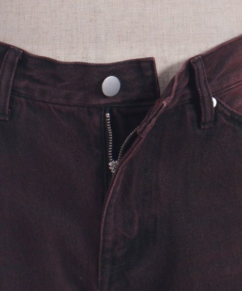 REZEN(リゼン)の「ロゴステッチワイドデニム(デニムパンツ・メンズ・ブラック/ローズ/ダークパープル・SMALL/MEDIUM/LARGE)」の8枚目の写真