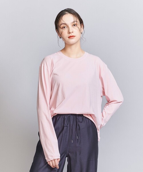 BEAUTY&YOUTH UNITED ARROWS（ビューティーアンドユースユナイテッドアローズ）の「コットン ルーズ ロングスリーブ Tシャツ（Tシャツ/カットソー・レディース・ホワイト/ライトピンク/ダークグレー/その他3/ライトグレー/シャーベット・FREE）」の5枚目の写真