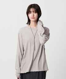 コットン ルーズ ロングスリーブ Tシャツ