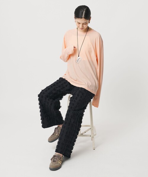 BEAUTY&YOUTH UNITED ARROWS（ビューティーアンドユースユナイテッドアローズ）の「コットン ルーズ ロングスリーブ Tシャツ（Tシャツ/カットソー・レディース・ホワイト/ライトピンク/ダークグレー/その他3/ライトグレー/シャーベット・FREE）」の8枚目の写真