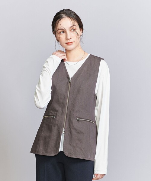 BEAUTY&YOUTH UNITED ARROWS（ビューティーアンドユースユナイテッドアローズ）の「コットン ルーズ ロングスリーブ Tシャツ（Tシャツ/カットソー・レディース・ホワイト/ライトピンク/ダークグレー/その他3/ライトグレー/シャーベット・FREE）」の19枚目の写真