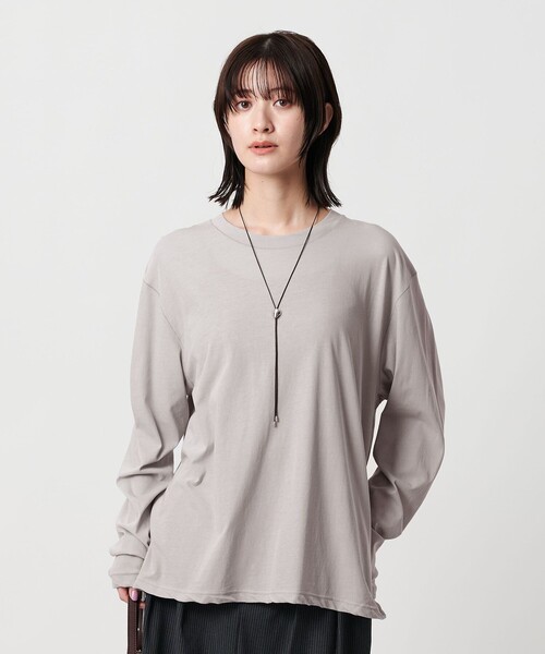 BEAUTY&YOUTH UNITED ARROWS（ビューティーアンドユースユナイテッドアローズ）の「コットン ルーズ ロングスリーブ Tシャツ（Tシャツ/カットソー・レディース・ホワイト/ライトピンク/ダークグレー/その他3/ライトグレー/シャーベット・FREE）」の20枚目の写真