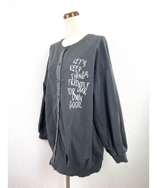 WORLD WIDE LOVE!（ワールドワイドラブ）の「ピグメントカーディガン（カーディガン/ボレロ・レディース・ブルー/ブラック/スモークピンク・1）」の5枚目の写真