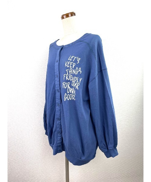 WORLD WIDE LOVE!（ワールドワイドラブ）の「ピグメントカーディガン（カーディガン/ボレロ・レディース・ブルー/ブラック/スモークピンク・1）」の12枚目の写真