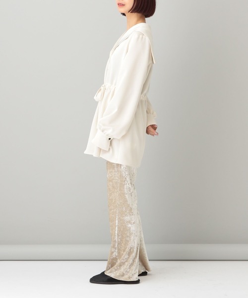 e/rm（イーアールエム）の「【e/rm】セーラーカラードロストブラウス（シャツ/ブラウス・レディース・アイボリー/ネイビー・FREE）」の4枚目の写真