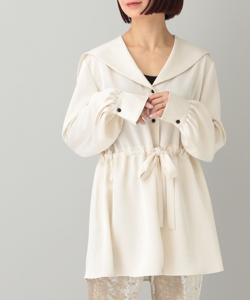 e/rm（イーアールエム）の「【e/rm】セーラーカラードロストブラウス（シャツ/ブラウス・レディース・アイボリー/ネイビー・FREE）」の6枚目の写真