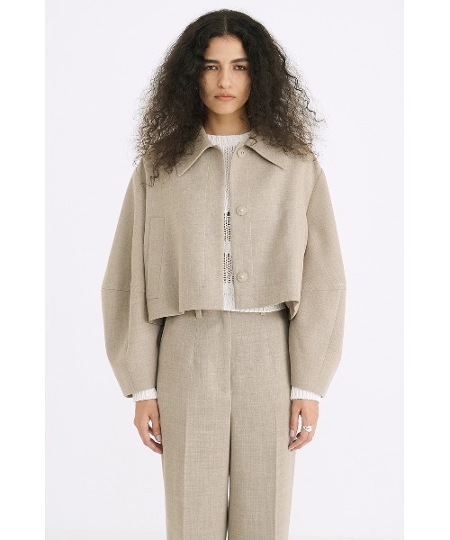 CLANE（クラネ）の「CLANE/クラネ/COCOON SLEEVE SHORT JACKET（その他アウター・レディース・ネイビー/ベージュ/アイボリー・1）」の22枚目の写真