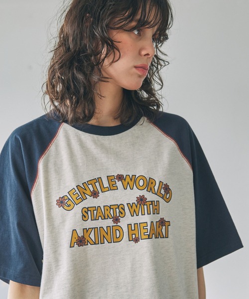 tシャツ フラワーパッチ ラグランスリーブ 半袖Tシャツ FC25S212「Fano Studios」「2025SS」 レディース メンズ フラワーパッチ ラグランスリーブ 半袖Tシャツ FC25S212【Fano