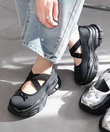 AmiAmi | 厚底リボンバレリーナスニーカー/バレエコア ダットスニーカー(スニーカー)