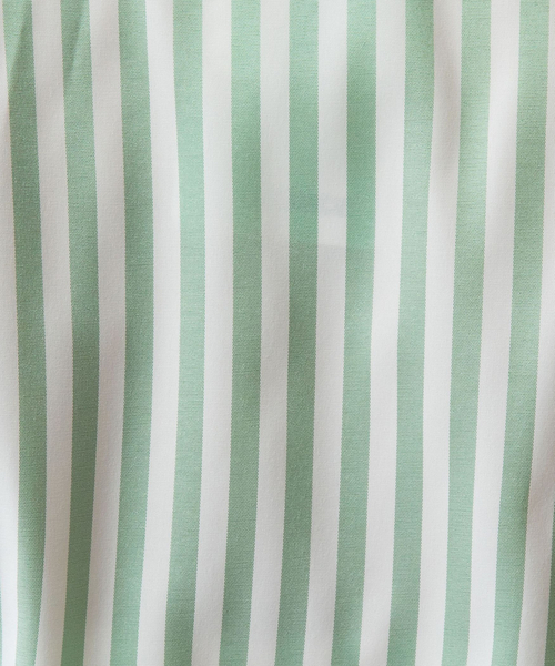 NARACAMICIE（ナラカミーチェ）の「【NARACAMICIE】ストレッチストライプフリル七分袖シャツ（シャツ/ブラウス・レディース・グリーン/ピンク/ブルー/サーモンピンク・L/M/S/XL）」の15枚目の写真