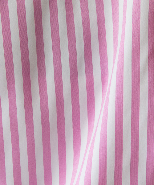 NARACAMICIE（ナラカミーチェ）の「【NARACAMICIE】ストレッチストライプフリル七分袖シャツ（シャツ/ブラウス・レディース・グリーン/ピンク/ブルー/サーモンピンク・L/M/S/XL）」の17枚目の写真