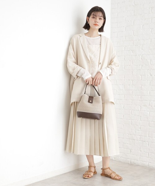 THE SHOP TK (ザ ショップ ティーケー )の「◆合皮×雑材コンビバック【ロゴベルト付】(ショルダーバッグ・レディース・ブラック系4/ブラウン系5・00)」の14枚目の写真