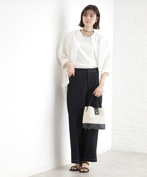 THE SHOP TK (ザ ショップ ティーケー )の「◆合皮×雑材コンビバック【ロゴベルト付】(ショルダーバッグ・レディース・ブラック系4/ブラウン系5・00)」の15枚目の写真
