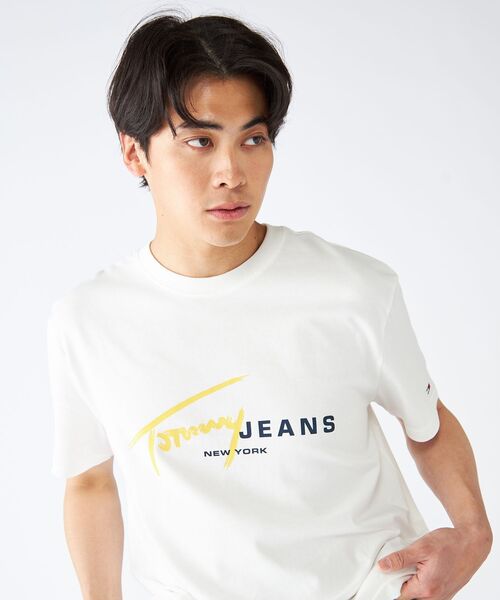 ☆Jeans シグネチャーロゴ クルーネック Tシャツ レギュラーシグネチャーロゴTシャツ（Tシャツ/カットソー