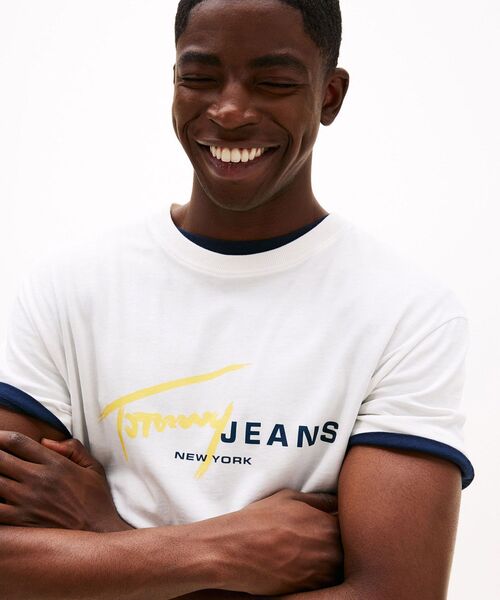 tommy jeans(トミー ジーンズ)の「レギュラーシグネチャーロゴTシャツ(Tシャツ/カットソー・メンズ・ブラック/ブルー/ホワイト・LARGE/X-LARGE/MEDIUM/SMALL)」の21枚目の写真