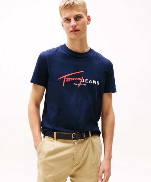★ ★ ジーンズ レギュラー ロゴ Tシャツ 送料関税込 レギュラーシグネチャーロゴTシャツ（Tシャツ/カットソー