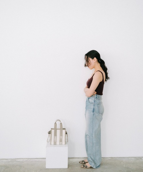 THEATRE PRODUCTS（シアタープロダクツ）の「ストライプニットバッグS（トートバッグ・レディース・レッド/グレー・FREE）」の8枚目の写真