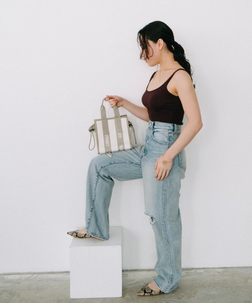 THEATRE PRODUCTS（シアタープロダクツ）の「ストライプニットバッグS（トートバッグ・レディース・レッド/グレー・FREE）」の11枚目の写真