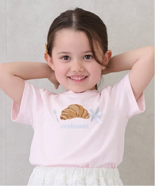 petit main(プティマイン)の「【リンク】アソートモチーフTシャツ(キッズ)(Tシャツ/カットソー・キッズ・ライトブルー/ライトピンク/ブラック/オフホワイト/レッド・90cm/100cm/80cm/110cm/120cm/130cm)」の4枚目の写真