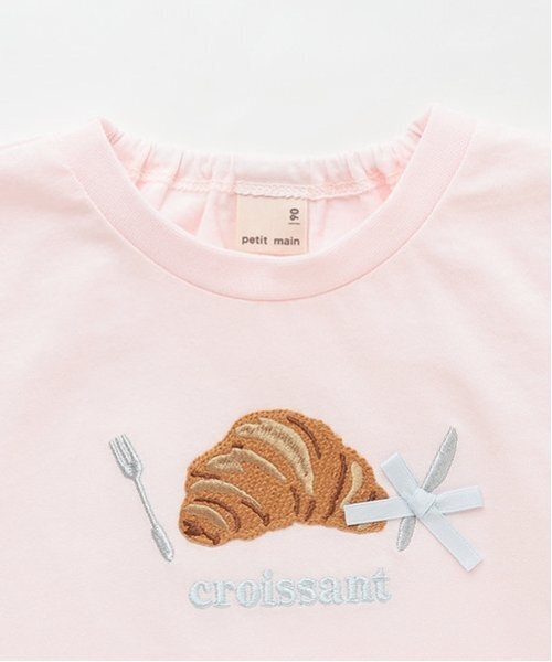 petit main(プティマイン)の「【リンク】アソートモチーフTシャツ(キッズ)(Tシャツ/カットソー・キッズ・ライトブルー/ライトピンク/ブラック/オフホワイト/レッド・90cm/100cm/80cm/110cm/120cm/130cm)」の6枚目の写真