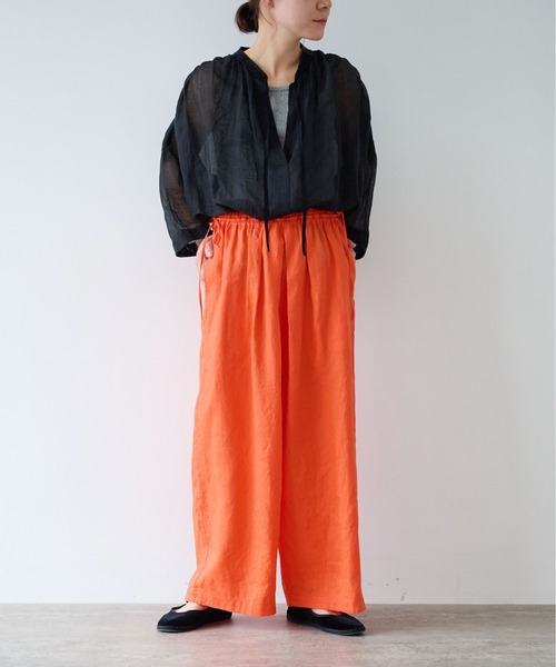 パンツ Yuuun △Linen drawstrings パンツ（その他パンツ）｜yuni（ユニ ）の