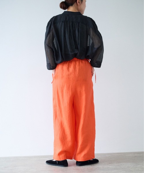 yuni（ユニ　）の「Linen drawstrings パンツ（その他パンツ・レディース・オレンジ/イエロー/グレー/アイボリー/ブラック・FREE）」の22枚目の写真