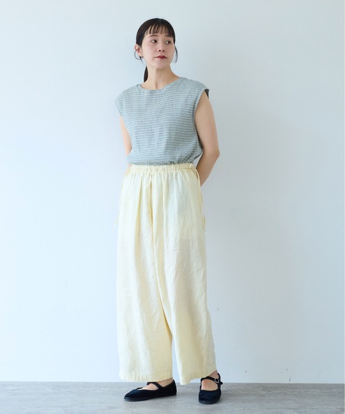 パンツ Yuuun △Linen drawstrings パンツ（その他パンツ）｜yuni（ユニ ）の