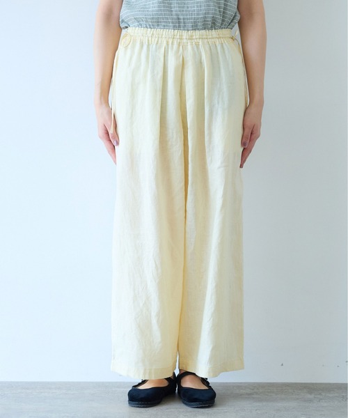 yuni（ユニ　）の「Linen drawstrings パンツ（その他パンツ・レディース・オレンジ/イエロー/グレー/アイボリー/ブラック・FREE）」の13枚目の写真