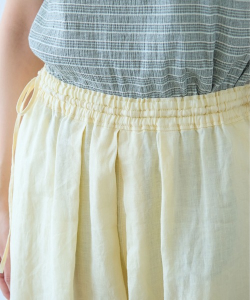 yuni（ユニ　）の「Linen drawstrings パンツ（その他パンツ・レディース・オレンジ/イエロー/グレー/アイボリー/ブラック・FREE）」の10枚目の写真
