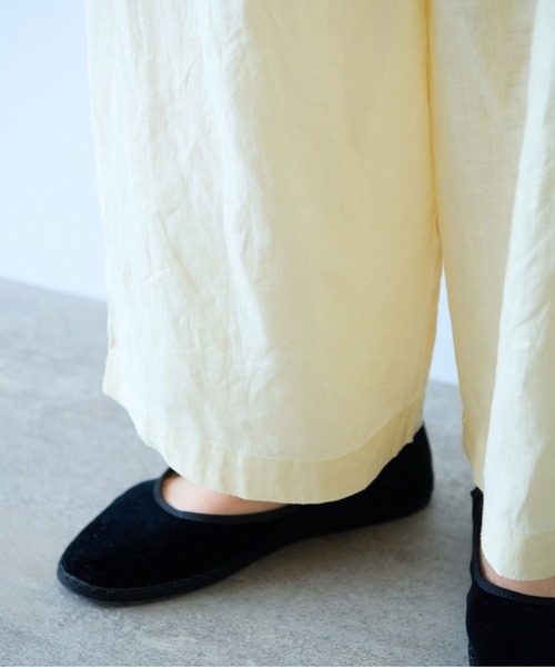 yuni（ユニ　）の「Linen drawstrings パンツ（その他パンツ・レディース・オレンジ/イエロー/グレー/アイボリー/ブラック・FREE）」の8枚目の写真