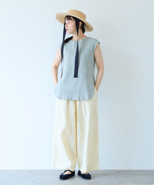 yuni（ユニ　）の「Linen drawstrings パンツ（その他パンツ・レディース・オレンジ/イエロー/グレー/アイボリー/ブラック・FREE）」の20枚目の写真