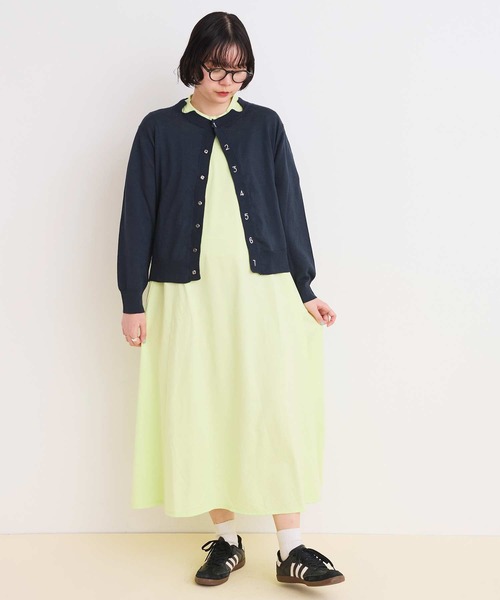 I am I in fact...（アイアムアイインファクト）の「C/Li数字刺繍　クルーカーディガン（カーディガン/ボレロ・レディース・ホワイト/イエロー/チャコールグレー/ピンク/グリーン・FREE）」の22枚目の写真