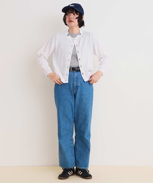 I am I in fact...（アイアムアイインファクト）の「C/Li数字刺繍　クルーカーディガン（カーディガン/ボレロ・レディース・ホワイト/イエロー/チャコールグレー/ピンク/グリーン・FREE）」の17枚目の写真