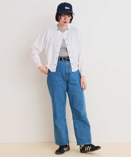 I am I in fact...（アイアムアイインファクト）の「C/Li数字刺繍　クルーカーディガン（カーディガン/ボレロ・レディース・ホワイト/イエロー/チャコールグレー/ピンク/グリーン・FREE）」の19枚目の写真