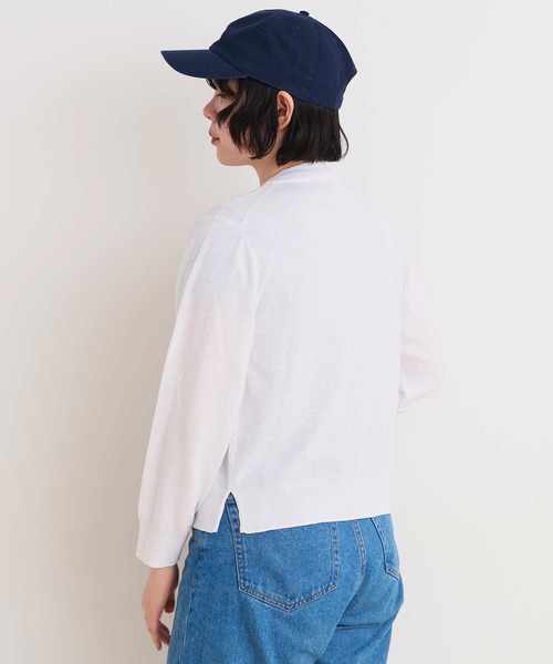 I am I in fact...（アイアムアイインファクト）の「C/Li数字刺繍　クルーカーディガン（カーディガン/ボレロ・レディース・ホワイト/イエロー/チャコールグレー/ピンク/グリーン・FREE）」の8枚目の写真