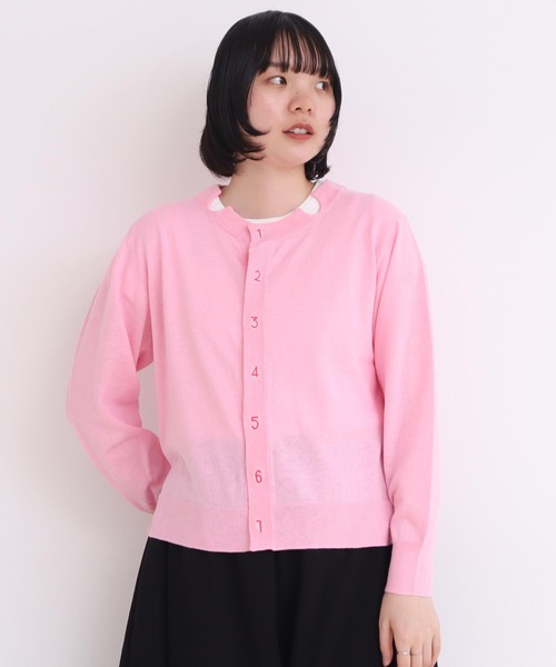 C/Li数字刺繍 クルーカーディガン（カーディガン/ボレロ）｜I am I in