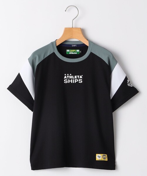 ATHLETA 別注限定品Tシャツ ATHLETA アスレタ 別注 プラTシャツ 半袖(ブラック×チャコール