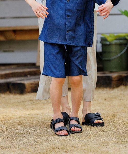 FOUND GOOD(ファウンドグッド)の「B/デニムライクショートP(その他パンツ・キッズ・ネイビー/アイボリー/ブルー系2・120cm/130cm/140cm/150cm)」の9枚目の写真